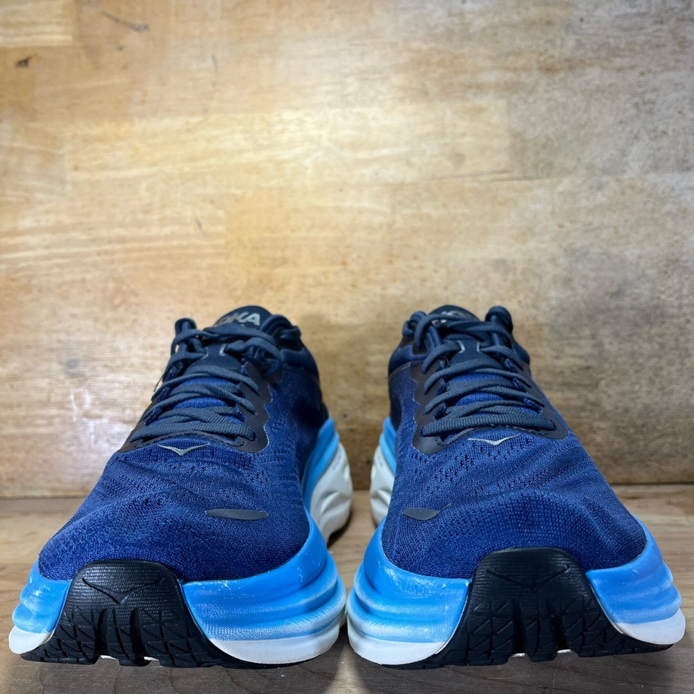 Hoka One One Bondi 8 Mens Sz 13 Running Shoes Sneakers Outer Space All Aboard - Picture 2 of 12